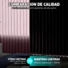 2 Panele Cortinas Blackout Para Ventana 274x217cm Habitacion