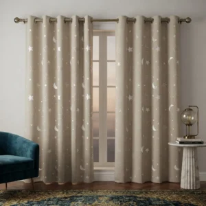 Cortina Estrellas Blackout 270cm X 215 Cm 2pcs Habitacion