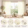 2pcs Cortina Opacas Transparentes 280*220cm Habitacion Sala
