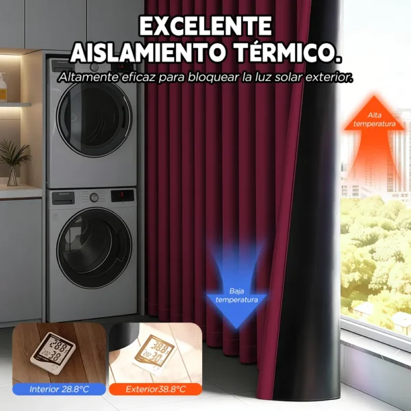 2 Panele Cortinas Blackout Para Ventana 320x240cm Habitacion