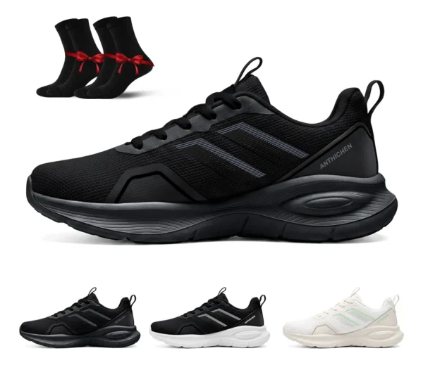 D_NQ_NP_2X_622505-CBT113382055585_062026-F-tenis-negro-hombre-mujer-correr-tecnologia-rebote Tenis Negro Hombre Mujer Correr Tecnología Rebote