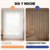 2pc Cortina Opacas Trans-parentes 280×240cm Habita-cion Sala