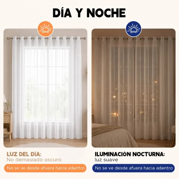 2pc Cortina Opacas Trans-parentes 280×240cm Habita-cion Sala