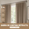 Cortineros De Metal Ajustable Barra De Cortina A Maximo 2.3m