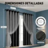 D_NQ_NP_2X_640117-CBT111310282229_052026-F-con-tul-cortina-blackout-214x160cm-para-habitacion-sala-2pcs Con Tul Cortina Blackout 214x160cm Para Habitacion Sala 2pcs