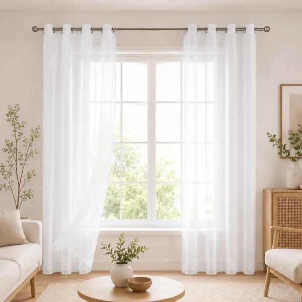 2pc Cortina Opacas Trans-parentes 280×240cm Habita-cion Sala