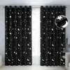 Cortina Blackout Luna Y Estrellas 280x240cm Cuarto Sala 2pcs