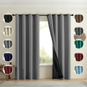 2 Panele Cortinas Blackout Para Ventana 240x160cm Habitacion