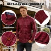Camisa Casual Hombre Manga Larga Cuadros