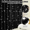 Cortina Blackout Luna Y Estrellas 280x240cm Cuarto Sala 2pcs
