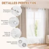 2pc Cortina Opacas Trans-parentes 280×240cm Habita-cion Sala