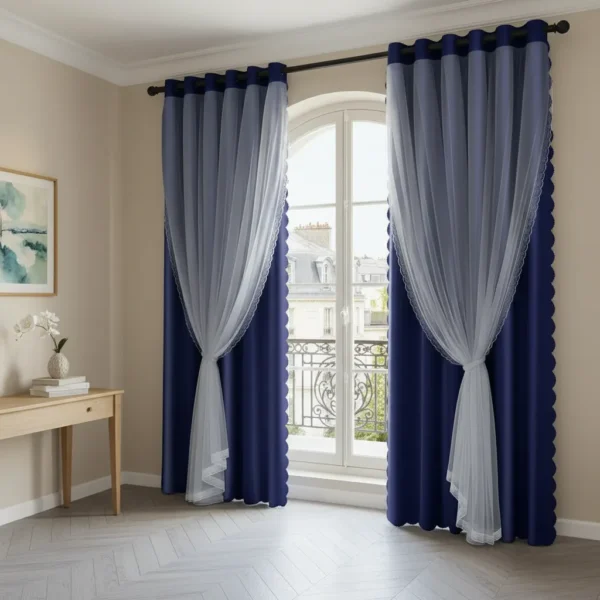 D_NQ_NP_2X_682726-CBT115569770350_092026-F-con-tul-cortina-blackout-200x130cm-para-habitacion-sala-2pcs Con Tul Cortina Blackout 200x130cm Para Habitacion Sala 2pcs