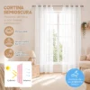 2pcs Cortina Opacas Transparentes 264*214cm Habitacion Sala