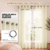 2pcs Cortina Opacas Transparentes 280*220cm Habitacion Sala