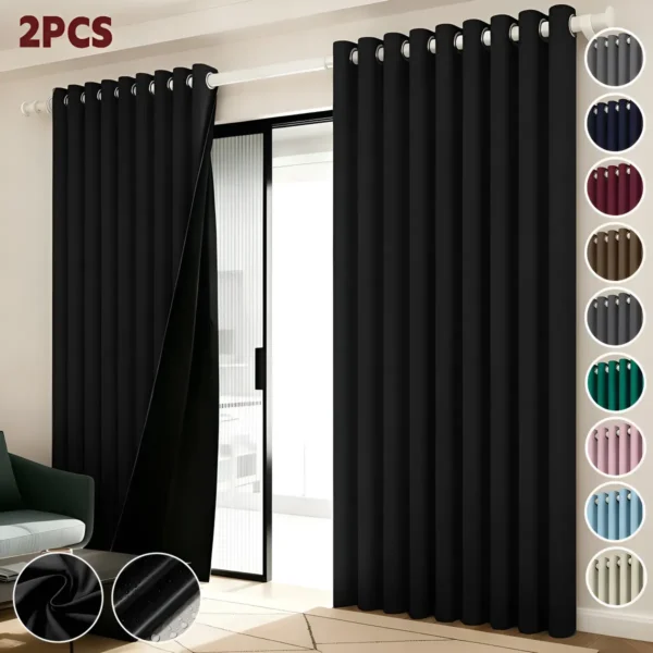 2 Panele Cortinas Blackout Para Ventana 280x230cm Habitacion
