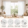 2pcs Cortina Opacas Transparentes 264*214cm Habitacion Sala