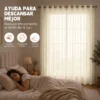 2pcs Cortina Opacas Transparentes 280*220cm Habitacion Sala