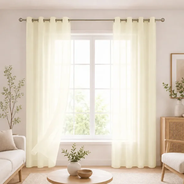 2pcs Cortina Opacas Transparentes 280*220cm Habitacion Sala