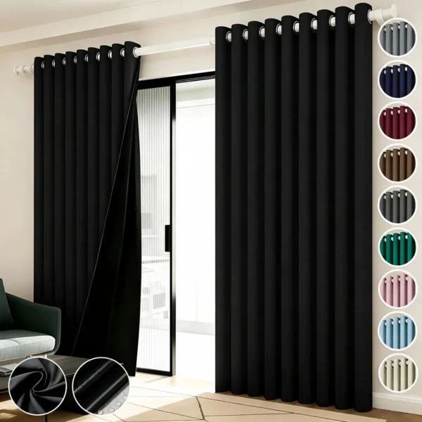 2 Panele Cortinas Blackout Para Ventana 240×180cm Habitacion