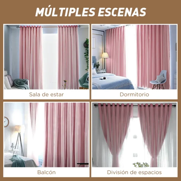 D_NQ_NP_2X_753174-CBT113093138200_072026-F-con-tul-cortina-blackout-270x215cm-para-habitacion-sala-2pcs Con Tul Cortina Blackout 270x215cm Para Habitacion Sala 2pcs