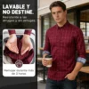 Camisa Casual Hombre Manga Larga Cuadros