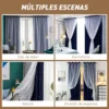 Cortina Estrellas Blackout 270 Cm X 215 Cm, 2 Unidades
