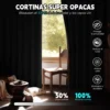 2 Panele Cortinas Blackout Para Ventana 270x215cm Habitacion