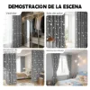 2pcs Cortina Blackout Luna Y Estrellas 264x214cm Cuarto Sala