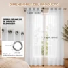 2pc Cortina Opacas Trans-parentes 280×240cm Habita-cion Sala