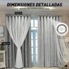 2pz Cortina Estrellas Blackout Opaca 280x240cm Cuarto Sala