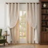 Con Tul Cortina Blackout 280x240cm Para Habitacion Sala 2pcs