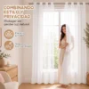 2pc Cortina Opacas Trans-parentes 280×240cm Habita-cion Sala