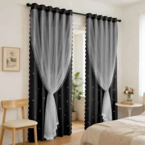 Cortina Estrellas Blackout 264 X 160 Cm, 2 Unidades | Habita