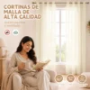 2pcs Cortina Opacas Transparentes 280*220cm Habitacion Sala