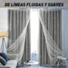 2pz Cortina Estrellas Blackout Opaca 280x240cm Cuarto Sala