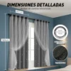 D_NQ_NP_2X_848260-CBT111988672847_052026-F-2pz-cortina-estrellas-blackout-opaca-214x160cm-cuarto-sala 2pz Cortina Estrellas Blackout Opaca 214x160cm Cuarto Sala
