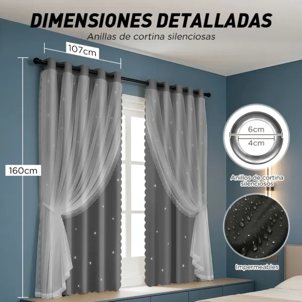 D_NQ_NP_2X_848260-CBT111988672847_052026-F-2pz-cortina-estrellas-blackout-opaca-214x160cm-cuarto-sala 2pz Cortina Estrellas Blackout Opaca 214x160cm Cuarto Sala
