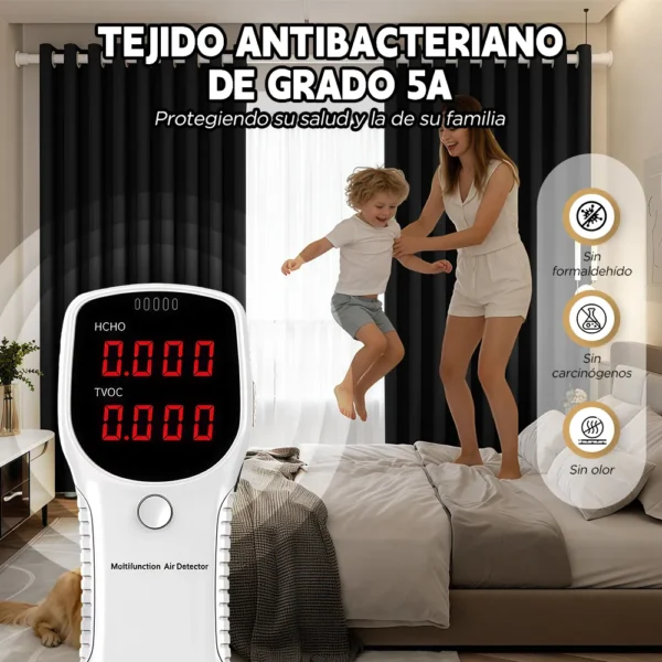 2 Panele Cortinas Blackout Para Ventana 240×180cm Habitacion