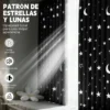 Cortina Blackout Luna Y Estrellas 280x240cm Cuarto Sala 2pcs