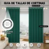 2 Panele Cortinas Blackout Para Ventana 320x220cm Habitacion