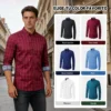 Camisa Casual Hombre Manga Larga Cuadros