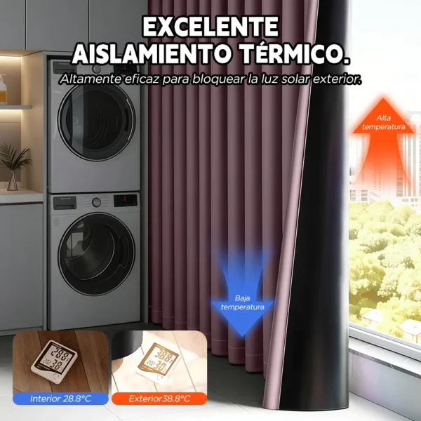2 Panele Cortinas Blackout Para Ventana 274x217cm Habitacion