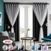 D_NQ_NP_2X_873764-CBT113585418665_062026-F-con-tul-cortina-blackout-264x160cm-para-habitacion-sala-2pcs Con Tul Cortina Blackout 264x160cm Para Habitacion Sala 2pcs