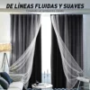 D_NQ_NP_2X_874703-CBT113585531707_062026-F-con-tul-cortina-blackout-264x160cm-para-habitacion-sala-2pcs Con Tul Cortina Blackout 264x160cm Para Habitacion Sala 2pcs