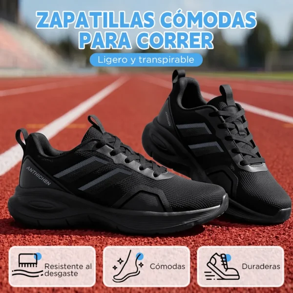D_NQ_NP_2X_876986-CBT112234434022_062026-F-tenis-negro-hombre-mujer-correr-tecnologia-rebote Tenis Negro Hombre Mujer Correr Tecnología Rebote