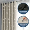 Cortina Estrellas Blackout 270cm X 215 Cm 2pcs Habitacion