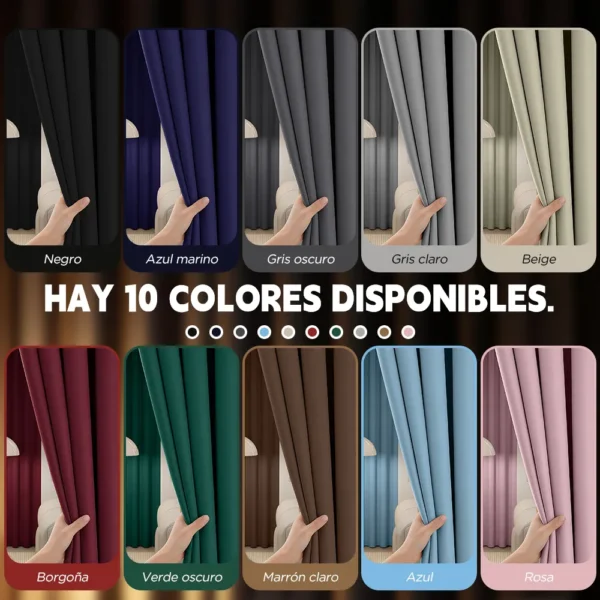 2 Panele Cortinas Blackout Para Ventana 270x220cm Habitacion
