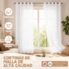 2pcs Cortina Opacas Transparentes 264*214cm Habitacion Sala