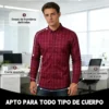 Camisa Casual Hombre Manga Larga Cuadros