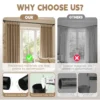 Cortineros De Metal Ajustable Barra De Cortina A Maximo 2.3m